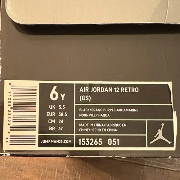 Jordan Women’s Sneakers in Black and Purple - Picture 2 of 4